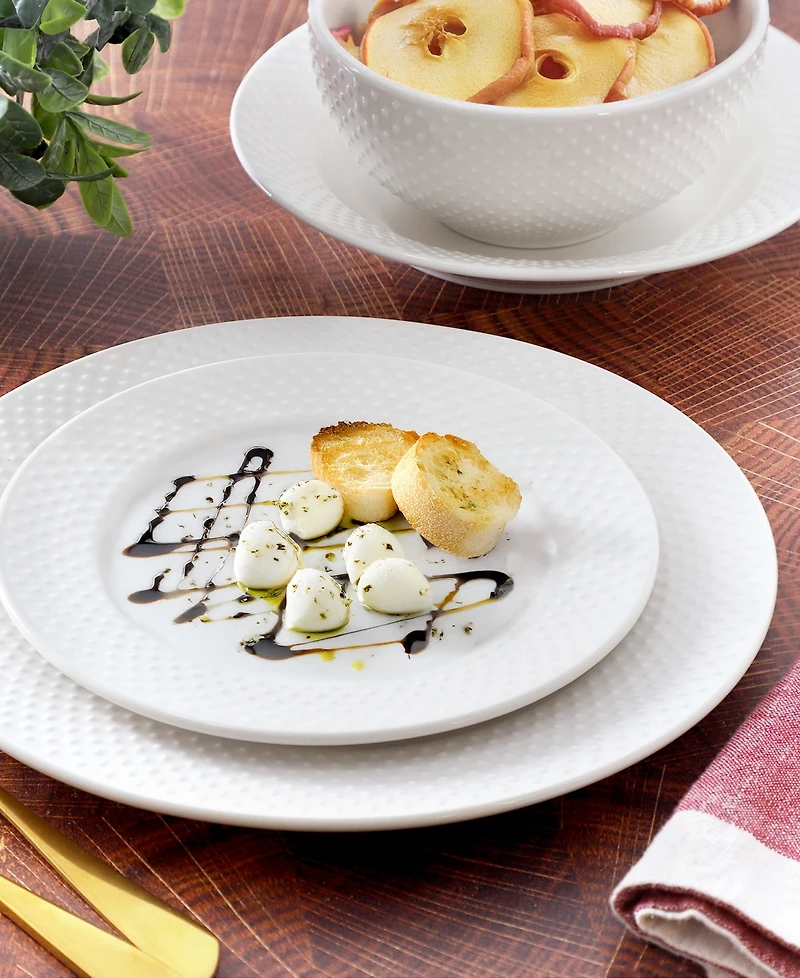 Elama Kim Hobnail 16-Pc. Dinnerware Set, Service For 4