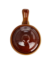 Elama French Onion Long Handle Soup Bowls, Set of 4, Service For 4