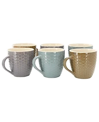Elama Honeycomb Mugs, Set of 6, Service For 6