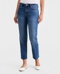 Liverpool Los Angeles Women's Kennedy Cropped Straight Blind-Hem Jeans
