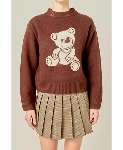 English Factory Women's Teddy Bear knit