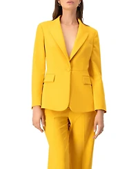 Ivonne Women's Tailored Blazer with Flap Pockets
