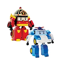Robocar Poli 2PCS 4" Transforming Robots (Poli & Roy)