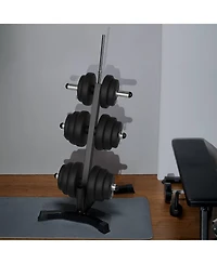 Mecale Weight Plate Rack, L-Frame Plate Tree for 2-Inch Weight Plates, 1000 lb Capacity Storage Stand