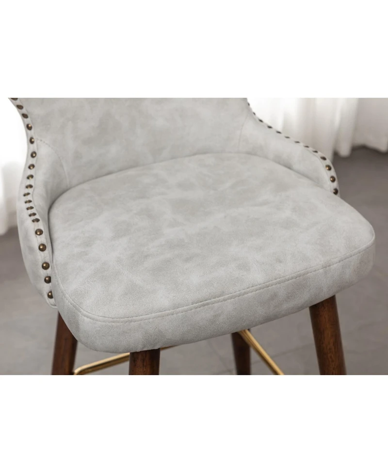 Streamdale Furniture Elegant Mid-Century Barstools with Button Tufted Backs