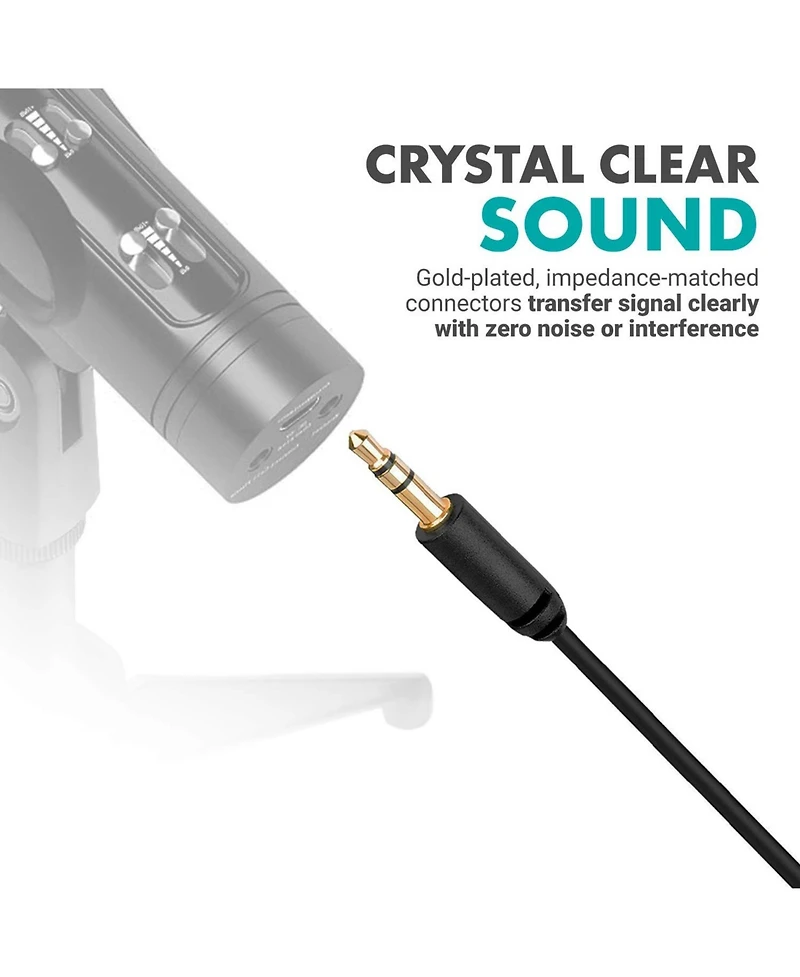 Movo MC6 Dual 3.5mm Male Stereo Trs Cable