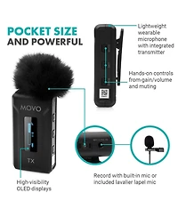 Movo Wmx-2-c Wireless Microphone for iPhone 15/16 with Charging Case (Usb-c)