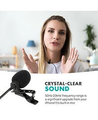 Movo uLav-l-Duo Digital Dual iPhone 15/16 Lavalier Omnidirectional Clip on Microphone (Usb-c)