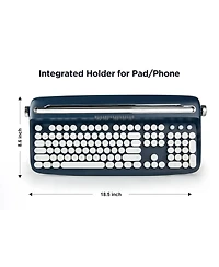 Lofree Actto B503 Wireless Keyboard Retro Bluetooth Aesthetic Typewriter Style with Integrated Stand