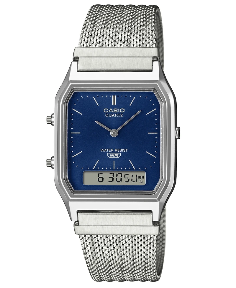 Casio Unisex Japanese Quartz Silver-Tone Watch 29.8mm