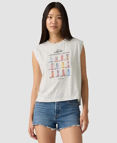 Levi's Juniors' Boxy Crewneck Tank Top