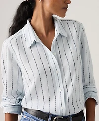 Levi's Juniors' Striped Point Collar Shirt