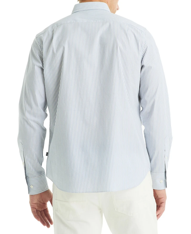 Nautica Men's Striped Long-Sleeve Dress Shirt