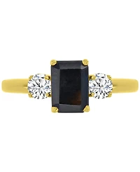 Macy's Onyx & White Topaz Ring
