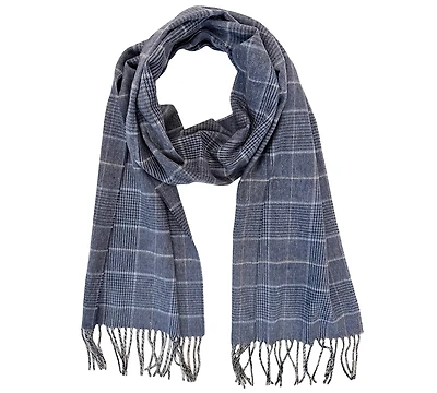 V. Fraas Men's Prince of Wales Plaid Scarf