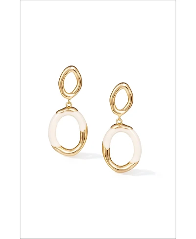 Retro Chic Time Ripples Round Earrings