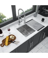huluwat 13x15x9inch Undermount Kitchen Sink Stainless Steel Single Bowl 16 Gauge Deep Basin