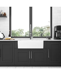 flynama 30x20x9-Inch Porcelain Ceramic Farmhouse Apron Front Single Bowl Kitchen Sink