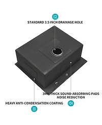 flynama 25x22x10-Inch Stainless Steel Drop-In Topmount Kitchen Sink