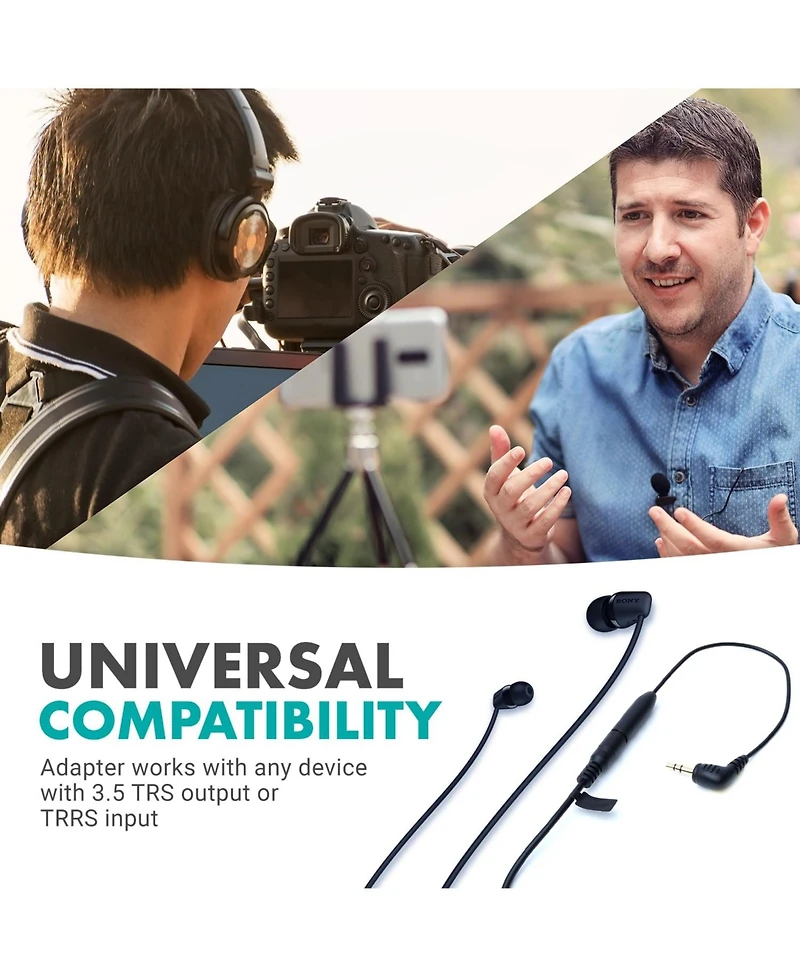 Movo MC4 Trrs to Trs Adapter