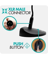 Movo Gm-9 Xlr Gooseneck Microphone with Interface with Xlr Output