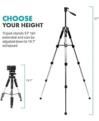 Movo iVlog1 Vlogging Kit for iPhone with Shotgun Mic, Led Light, Tabletop Tripod, Fullsize Tripod and More