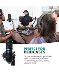 Movo iPhone 15/16 Usb-c Podcast Equipment Bundle Compatible with iPhone 15/16, iPad-Pro (Usb-c)