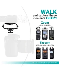 Movo SMM5-b Universal Microphone and Portable Recorder Shock Mount