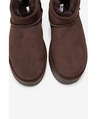 Forever & Always Shoes Women Havana Leather Platform Ankle Boot