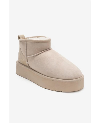 Forever & Always Shoes Women Havana Leather Platform Ankle Boot