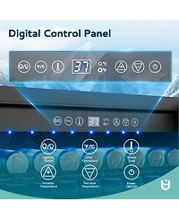 Euhomy 23-in W 180-Can Capacity Black Built-in/Freestanding Indoor Beverage Refrigerator