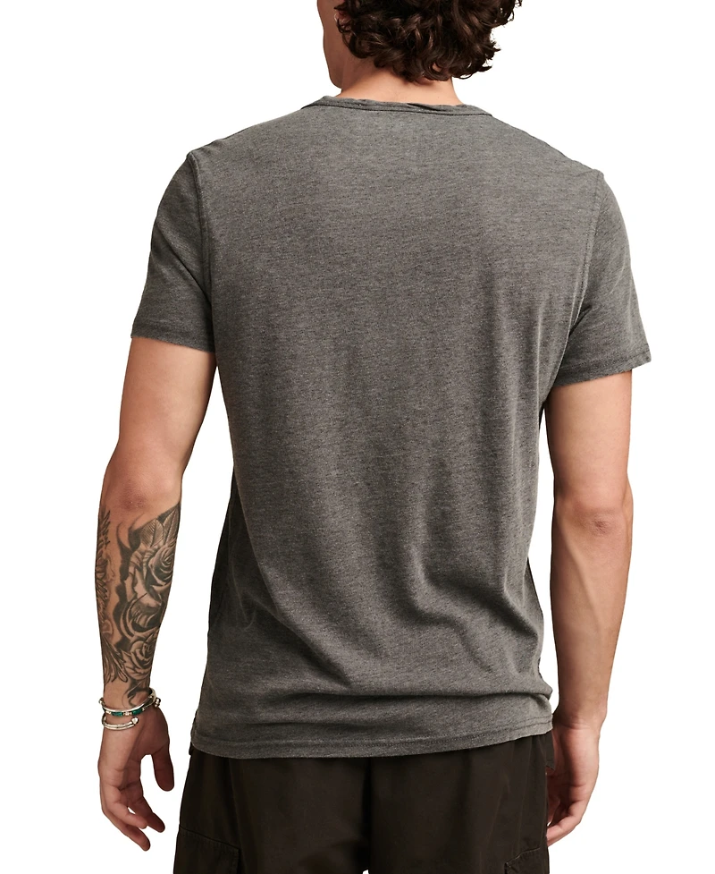 Lucky Brand Men's Venice Burnout Notch Short Sleeves T-shirt