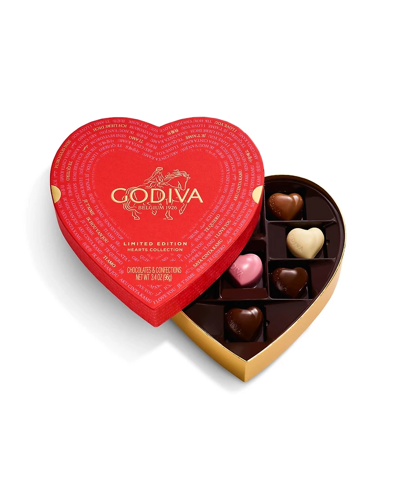 Godiva Valentine's Day Paper Heart Gift Box, 9-Pc.
