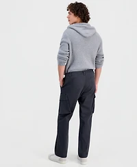 Sun + Stone Men's Cotton-Blend Angled Cargo Pants, Macy's Exclusive