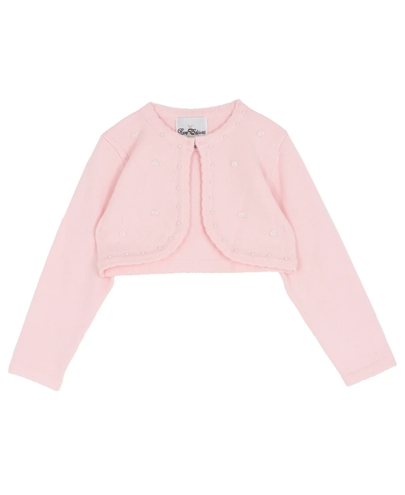 Rare Editions 2T-6X Long-Sleeve Stretch Knit Cardigan