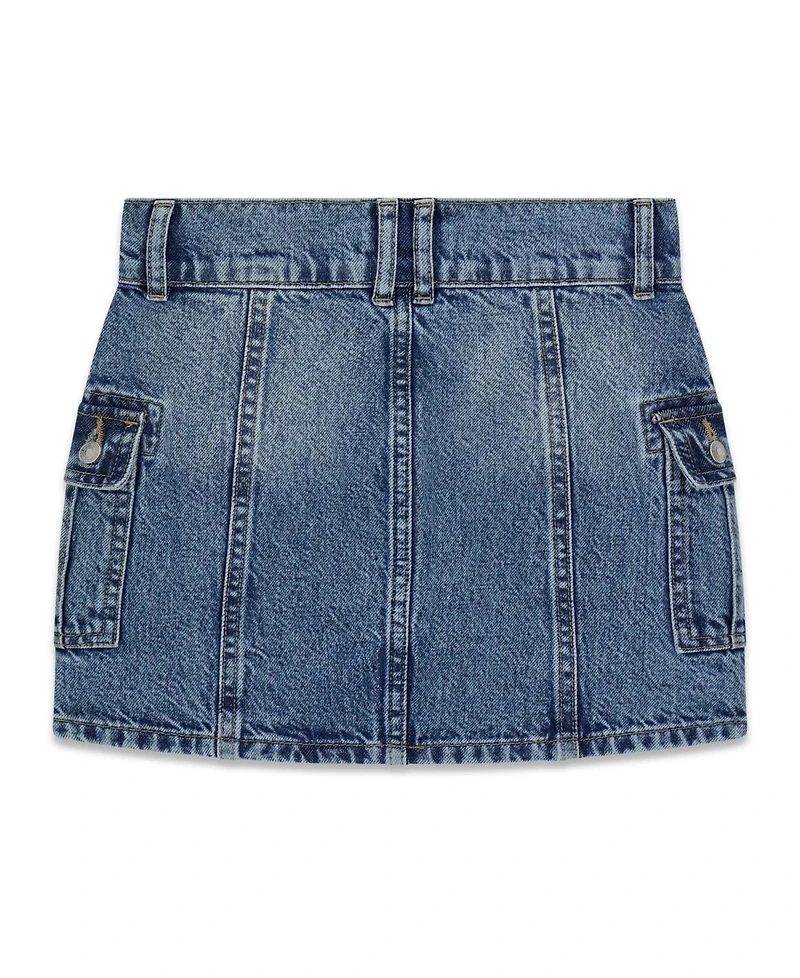 Guess Girls' 7-16 Cargo Denim Skirt