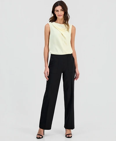 Anne Klein Women's Pull-On Mid-Rise Wide-Pants