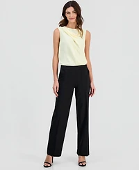 Anne Klein Women's Pull-On Mid-Rise Wide-Pants