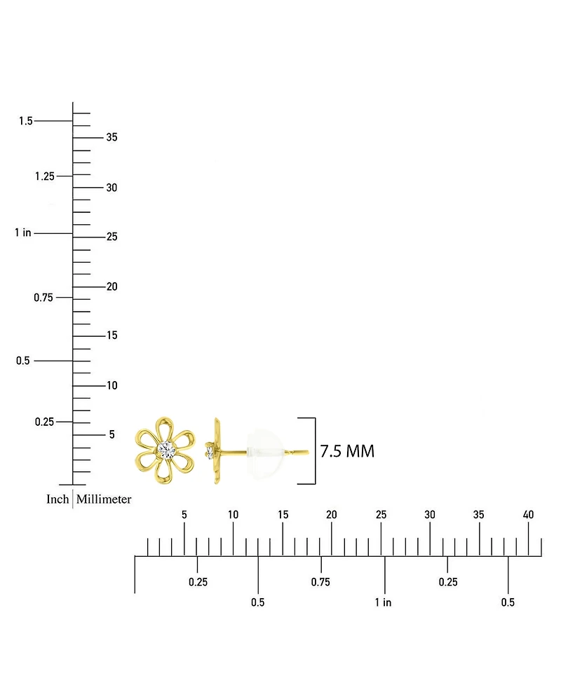 Macy's Cubic Zirconia Daisy Flower Stud Earring