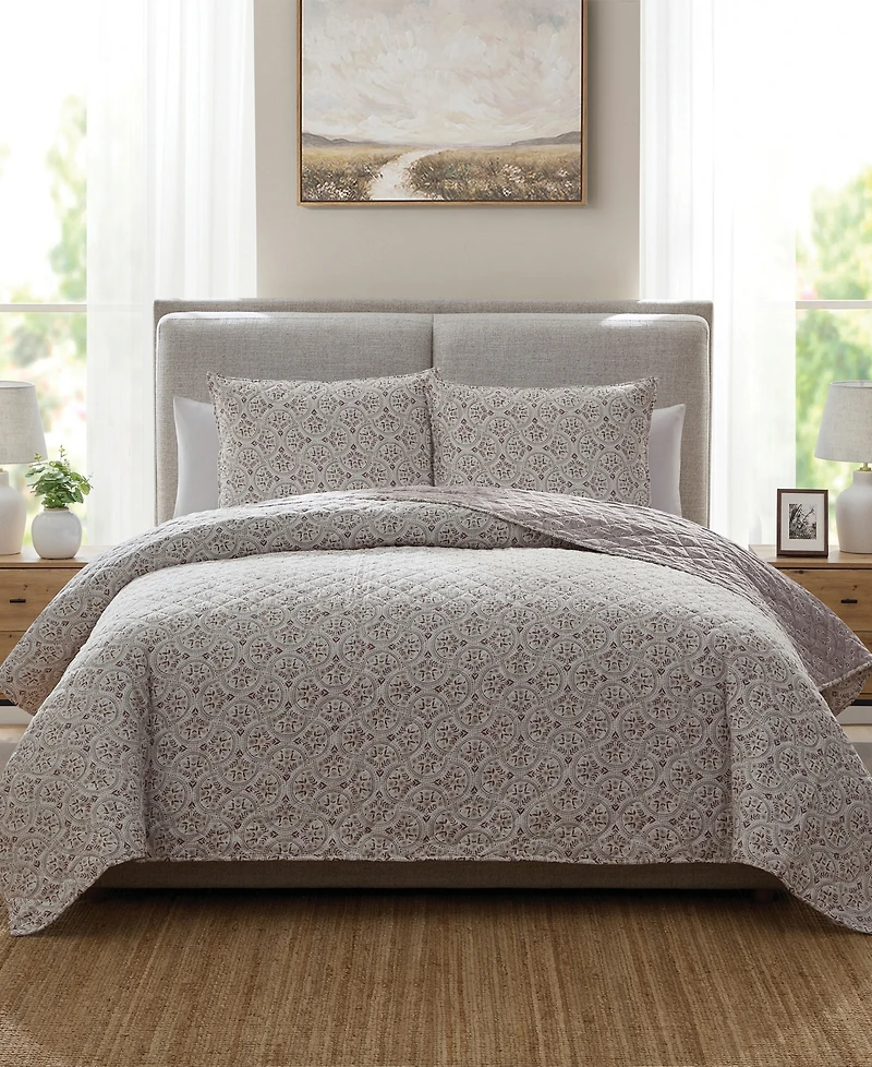 Becki Owens Trellis Floral 3-Pc. Quilt Set
