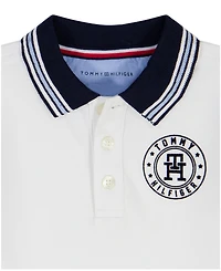 Tommy Hilfiger Boys' 2T-7 Ribbed Polo Shirt and Shorts, 2-Piece Set