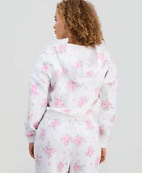 Sincerely Jules Juniors' Printed Zip-Front Hoodie