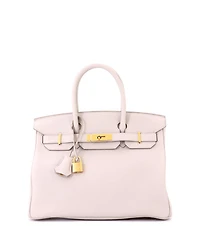 Pre-Owned HERMES Birkin 30 Handbag Light Togo with Gold Hardware