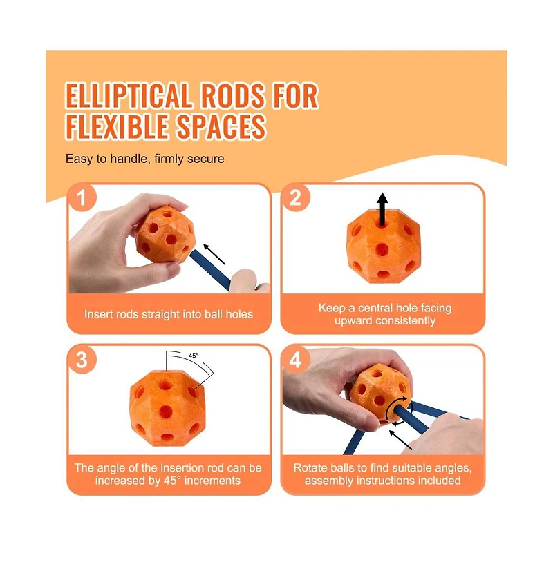 Slickblue 180PCS Kids Tent Fort Building Kit Stem Construction Set