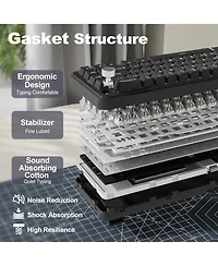 Lofree B68 Wireless Mechanical Keyboard,Tri-Mode BT5.0/2.4GHz/Usb-c Hot Swappable Creamy Typing Gasket Mounted for Win/Mac (Milk V2 Switch)