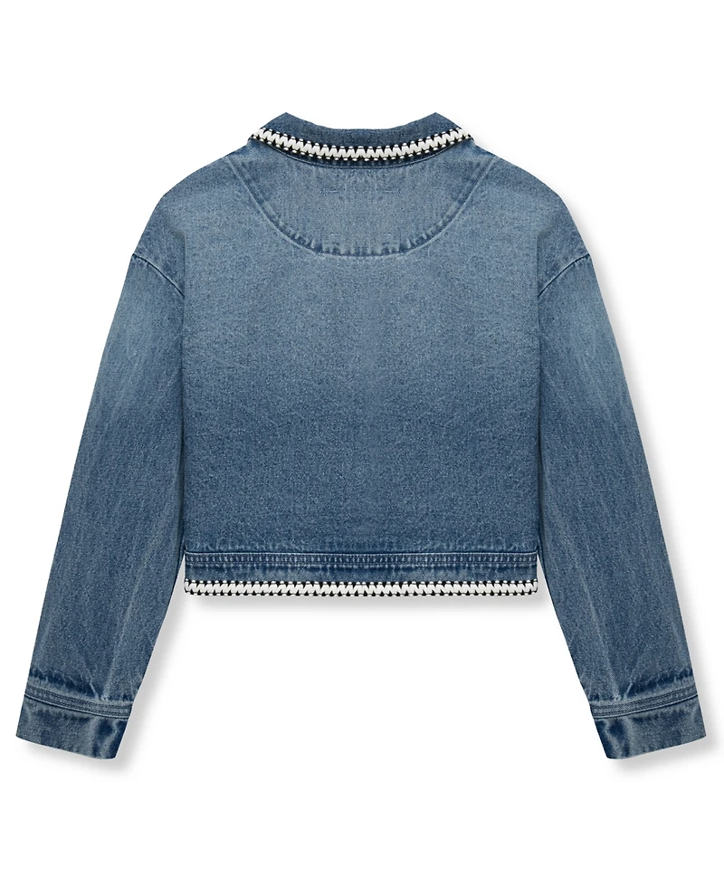 H by Habitual Girls' 7-16 Open Front Denim Jacket
