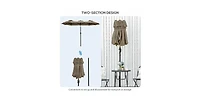 One Simple Deluxe 7.5' Patio Outdoor Table Market Yard Umbrella with Push Button Tilt