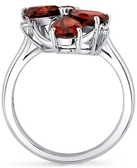 Macy's Garnet (4-2/5 ct. t.w.) & Diamond Accent Ring in Sterling Silver