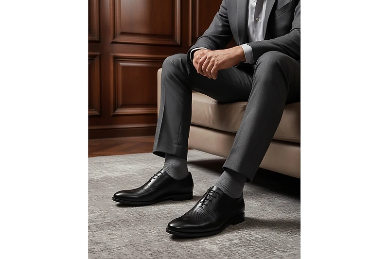 Marc Joseph New York Men's East Road Hands-Free Slip On Technology Perforated Dress Oxfords