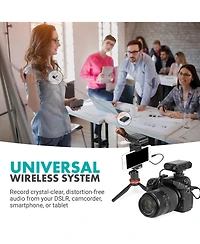 Movo Wmx-1 2.4GHz Wireless Lavalier Microphone System Compatible with Cameras and Smartphones